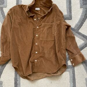AYR Deep End Corduroy long sleeve. Camel/Brown. EUC. Size M. Worn 1x.